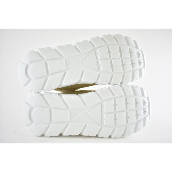 Prada Rush Piuma Nylon Beige White Platform Flat High Top Trainer Sneaker 39.5 - Picture 12 of 12